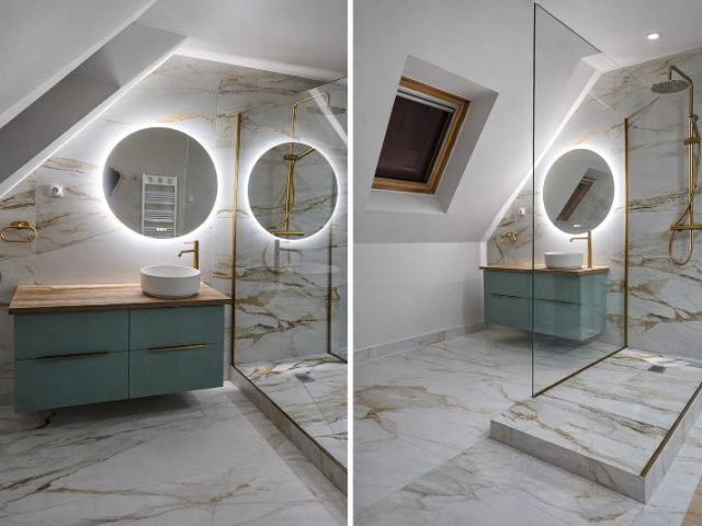 CARRELAGE 60X120 EFFET MARBRE, MEUBLE VASQUE, RECEVEUR A CARRELER, ROBINETTERIE